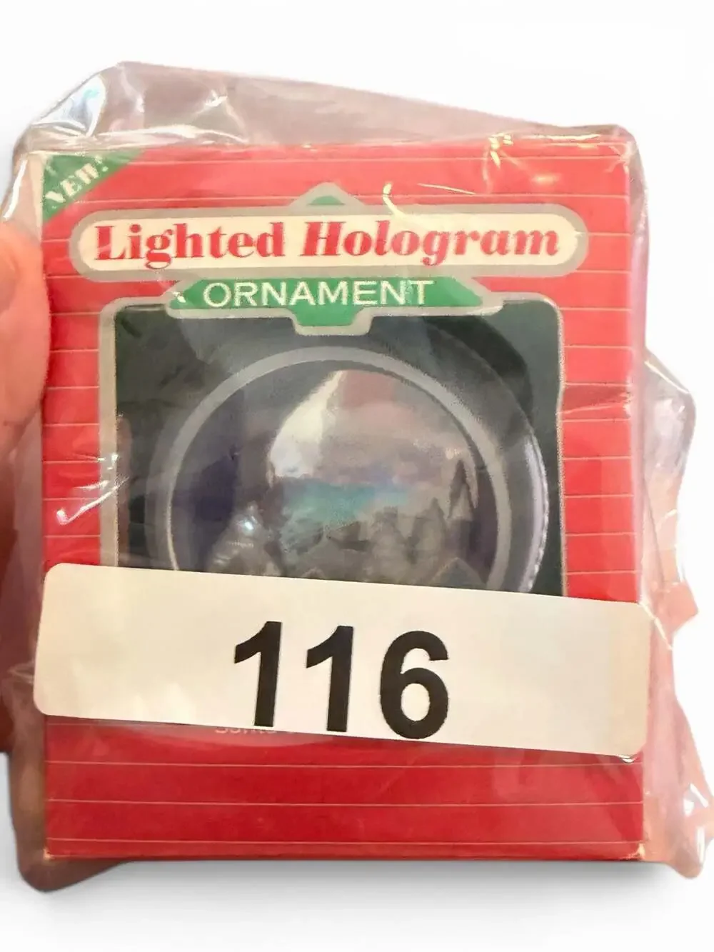 1986 Hallmark Keepsake Santa's On His Way Lighted Hologram Christmas Ornament
